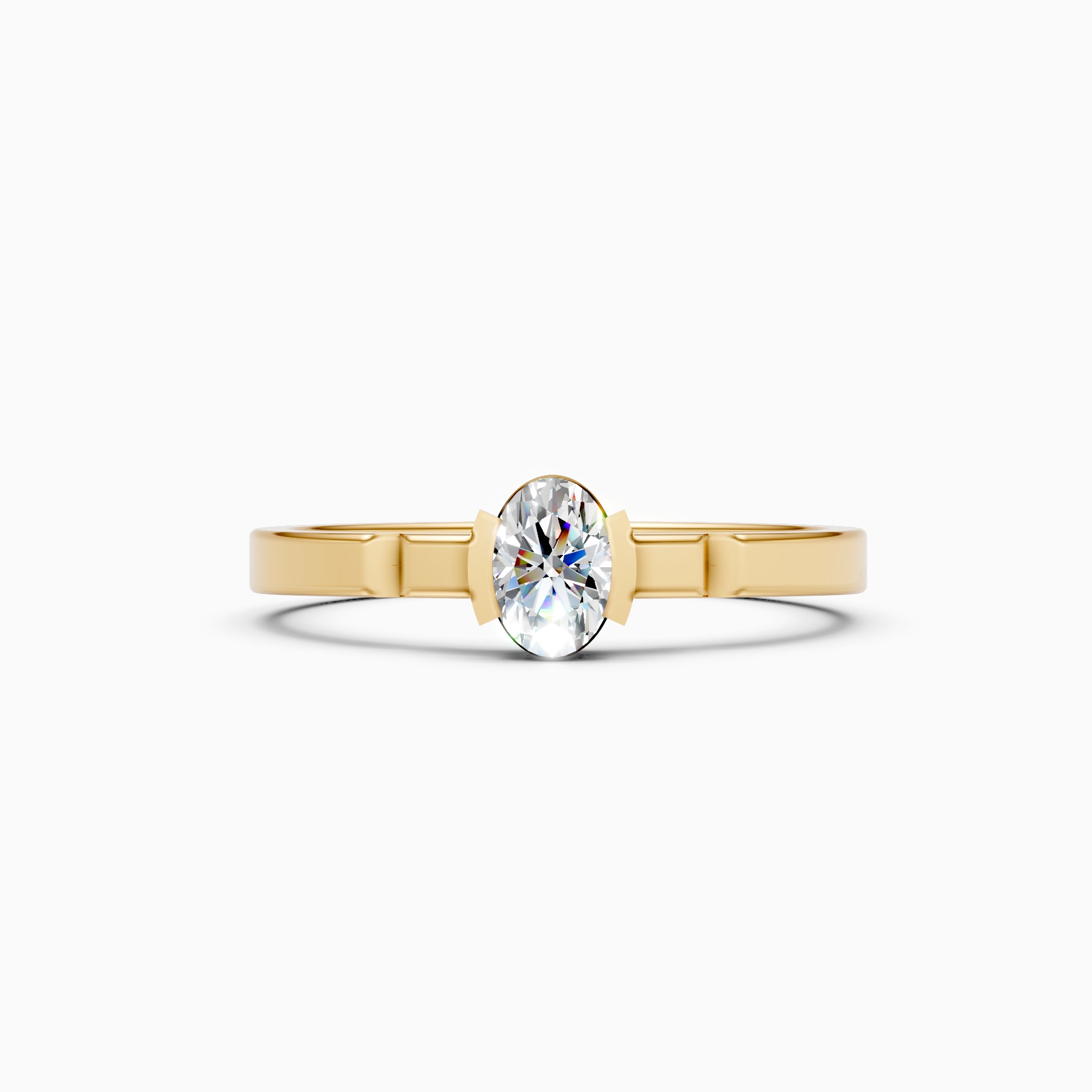 Modern Grip Set Solitaire Diamond Ring